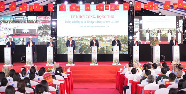 3 trường nội tr&uacute; li&ecirc;n cấp đồng loạt khởi c&ocirc;ng tại A Lưới 1, 2 v&agrave; 5