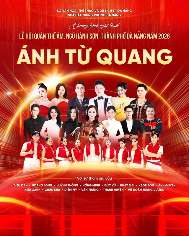 Chương tr&igrave;nh nghệ thuật &ldquo;&Aacute;nh từ quang&rdquo; được kỳ vọng sẽ mang đến kh&ocirc;ng gian &acirc;m nhạc tĩnh tại, g&oacute;p phần lan tỏa tinh thần từ bi, hướng thiện v&agrave; l&agrave;m phong ph&uacute; đời sống văn h&oacute;a tinh thần của cộng đồng tại Đ&agrave; Nẵng.