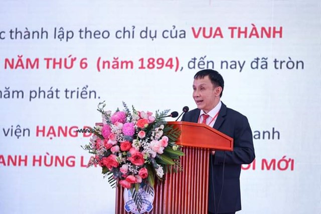 GS.TS Phạm Như Hiệp, Gi&aacute;m đốc Bệnh viện Trung ương Huế ph&aacute;t biểu tại lễ khởi c&ocirc;ng