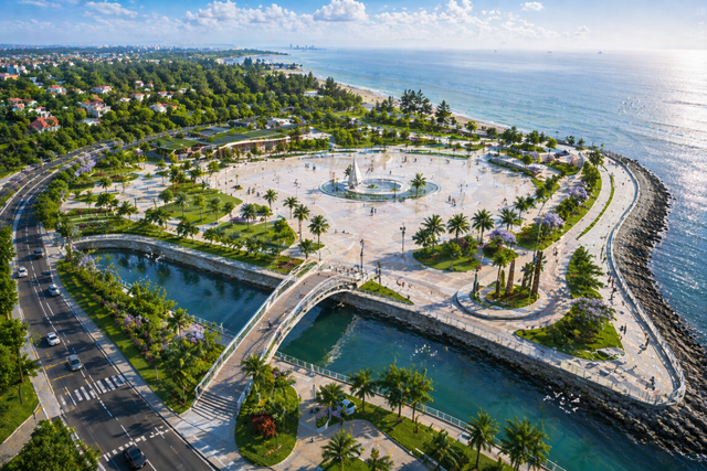 Huế đầu tư gần 118 tỷ đồng x&acirc;y dựng Quảng trường v&agrave; C&ocirc;ng vi&ecirc;n biển Thuận An. (ảnh minh họa)