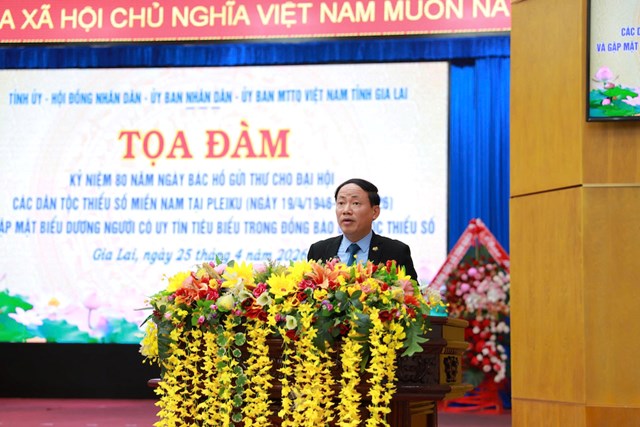 Đồng ch&iacute; Phạm Anh Tuấn, Ủy vi&ecirc;n Ban Chấp h&agrave;nh Trung ương Đảng, Ph&oacute; B&iacute; thư Tỉnh ủy, Chủ tịch UBND tỉnh Gia Lai ph&aacute;t biểu tại buổi lễ&nbsp;(ảnh:&nbsp;Ngọc Ch&iacute;nh v&agrave; Phan Hiếu).