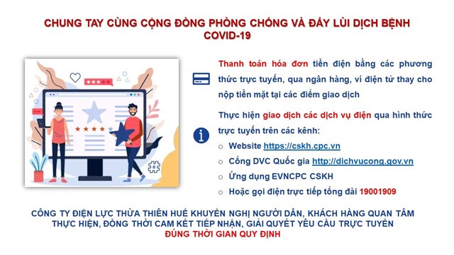 Phổ biến c&aacute;c dịch vụ điện trực tuyến đến với kh&aacute;ch h&agrave;ng.