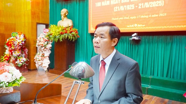 &Ocirc;ng Nguyễn Văn Phương, Ph&oacute; B&iacute; thư Th&agrave;nh ủy, Chủ tịch UBND th&agrave;nh phố Huế ph&aacute;t biểu tại buổi lễ