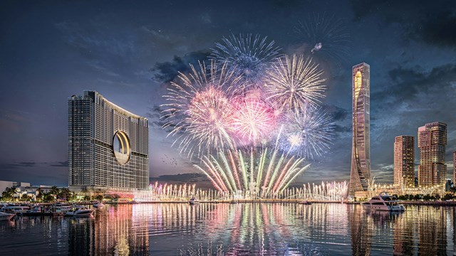 Phối cảnh dự &aacute;n Sun Galaxy Complex b&ecirc;n s&ocirc;ng H&agrave;n, tổ hợp lễ hội, sự kiện, văn h&oacute;a v&agrave; giải tr&iacute; quốc tế đầu ti&ecirc;n tại Đ&agrave; Nẵng với tổng mức đầu tư gần 10.750 tỷ đồng. (Ảnh: Sun group)