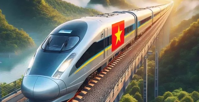 Đường sắt tốc độ cao Bắc - Nam dự kiến khởi c&ocirc;ng x&acirc;y dựng trước 31/12/2026 (Ảnh: AI).