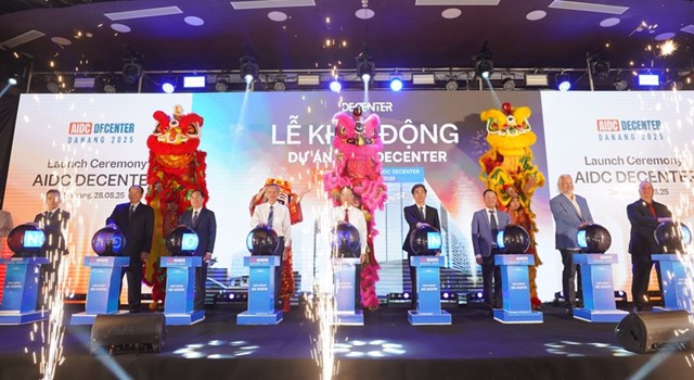 Đ&agrave; Nẵng đ&atilde; ch&iacute;nh thức khởi động dự &aacute;n Trung t&acirc;m Dữ liệu AIDC DeCenter với tổng vốn đầu tư 200 triệu USD. (Ảnh: VGP/Nhật Anh)