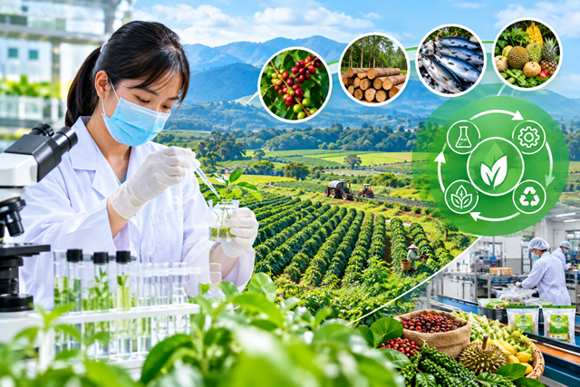 C&ocirc;ng nghiệp sinh học được định hướng gắn với v&ugrave;ng sản xuất h&agrave;ng h&oacute;a, v&ugrave;ng nguy&ecirc;n liệu tập trung v&agrave; chuỗi gi&aacute; trị n&ocirc;ng, l&acirc;m, thủy sản, hướng tới n&acirc;ng cao gi&aacute; trị sản phẩm v&agrave; ph&aacute;t triển n&ocirc;ng nghiệp xanh, tuần ho&agrave;n. Ảnh minh họa