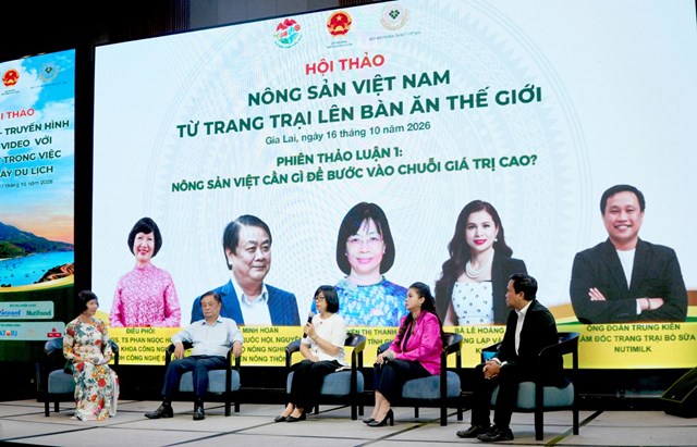 Phi&ecirc;n thảo luận "N&ocirc;ng sản Việt cần g&igrave; để bước v&agrave;o chuỗi gi&aacute; trị cao?". Ảnh: K.L