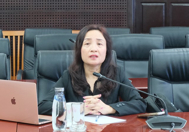 B&agrave; Ho&agrave;ng Thị Li&ecirc;n &ndash; Chủ tịch Hiệp hội Hồ ti&ecirc;u v&agrave; c&acirc;y gia vị Việt Nam th&ocirc;ng tin về Hội nghị VIPO 2026 (Ảnh: Thanh Thảo).