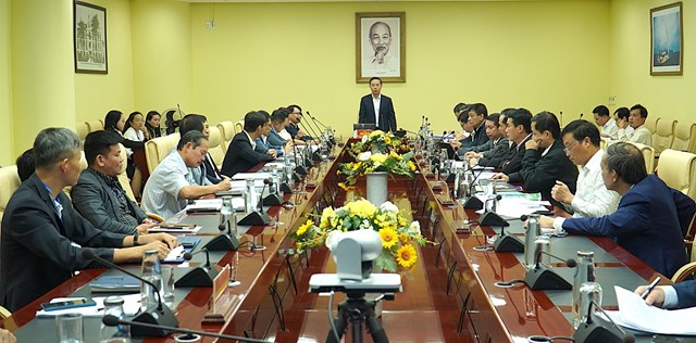 Quang cảnh buổi l&agrave;m việc giữa l&atilde;nh đạo TP với c&aacute;c sở, ng&agrave;nh, cộng đồng doanh nghiệp&nbsp;(ảnh: CTTĐTTP Đ&agrave; Nẵng).