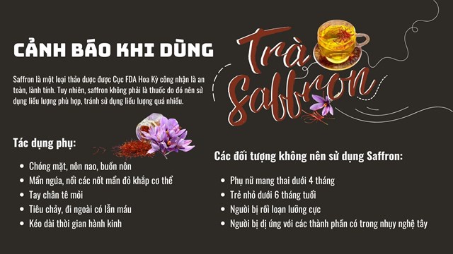 6 t&#225;c dụng của tr&#224; Saffron  - Ảnh 1