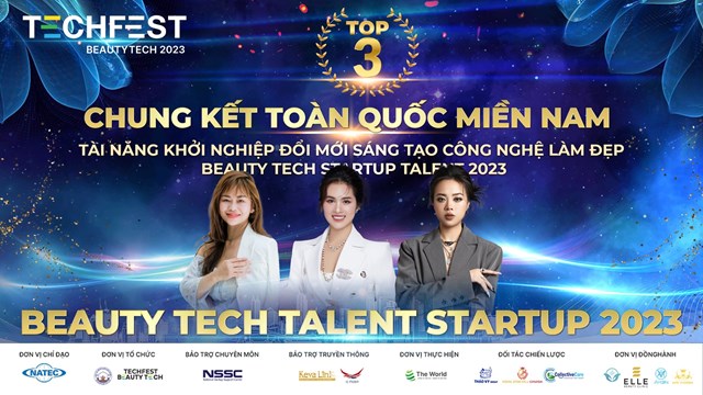 Top Qu&aacute;n qu&acirc;n của Beauty Tech Talent Startup 2023 khu vực miền Nam.