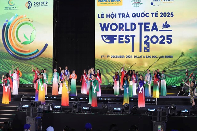 Gần 80 th&iacute; sinh Miss Cosmo quốc tế tham gia tr&igrave;nh diễn mở m&agrave;n khuấy động kh&ocirc;ng kh&iacute; đ&ecirc;m khai mạc