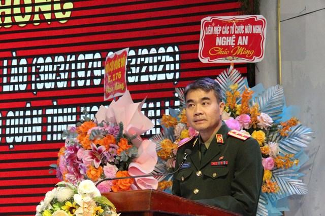 &nbsp;Trung t&aacute; Sulaxay Sucsengta - Ph&oacute; T&ugrave;y vi&ecirc;n Quốc ph&ograve;ng Đại sứ qu&aacute;n CHDCND L&agrave;o tại Việt Nam ph&aacute;t biểu