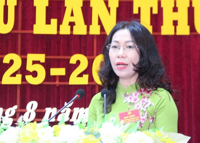 Đồng ch&iacute; Ng&ocirc; Thị Hường, Chủ tịch HĐND phường được chỉ định giữ chức B&iacute; thư Đảng ủy phường Vinh Ph&uacute; nhiệm kỳ 2025 - 2030;