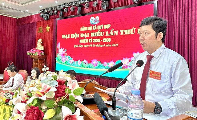 Đồng ch&iacute; Dương Ho&agrave;ng Vũ được chỉ định l&agrave;m B&iacute; thư Đảng ủy x&atilde; Quỳ Hợp.
