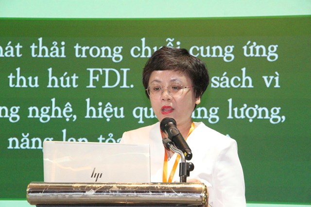 TS. H&agrave; Thị Hồng V&acirc;n, Ph&oacute; Viện trưởng Viện kinh tế Việt Nam v&agrave; Thế giới&nbsp; VASS&nbsp;ph&aacute;t biểu