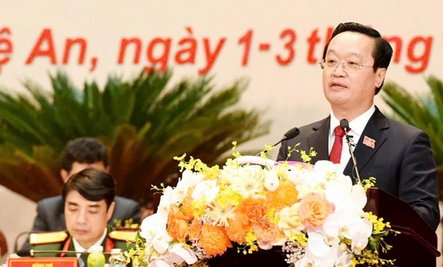 Đồng ch&iacute; Nguyễn Đức Trung - T&aacute;i đắc cử B&iacute; thư Tỉnh ủy Nghệ An
