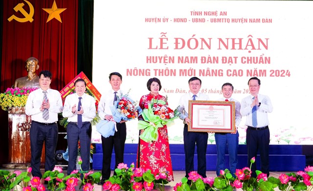 Huyện Nam Đ&agrave;n cũ đạt chuẩn NTM n&acirc;ng cao năm 2024