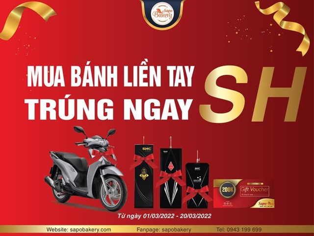 Đến&nbsp;Sapo Bakery: Mua h&agrave;ng liền tay - Tr&uacute;ng ngay SH