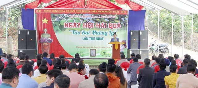 Ngày hội hái quả xã Mường Bú lần thứ nhất, năm 2024 với chủ đề “Táo đại Mường La”.