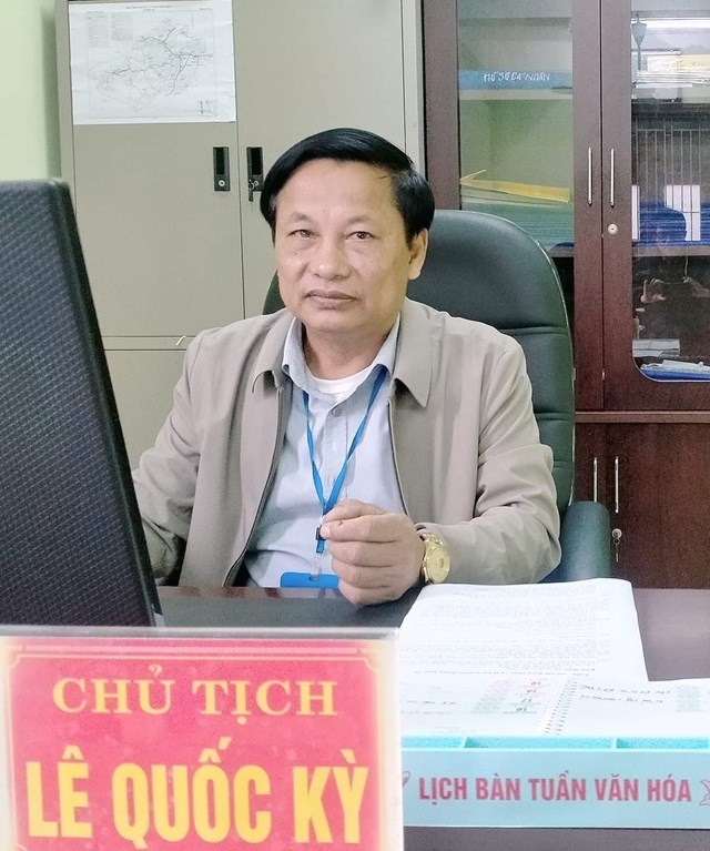 Ông Lê Quốc Kỳ, Phó Bí thư Đảng ủy, Chủ tịch UBND xã Đào Xá. 