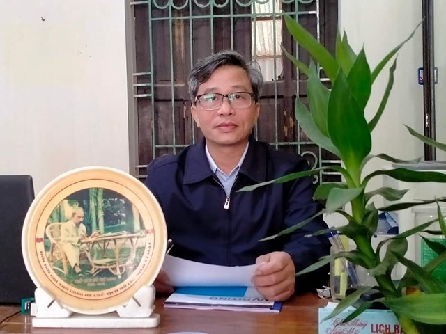 Ông Vũ Hồng Thạch, Chủ tịch Hội Nông dân xã Thạch Đồng. 