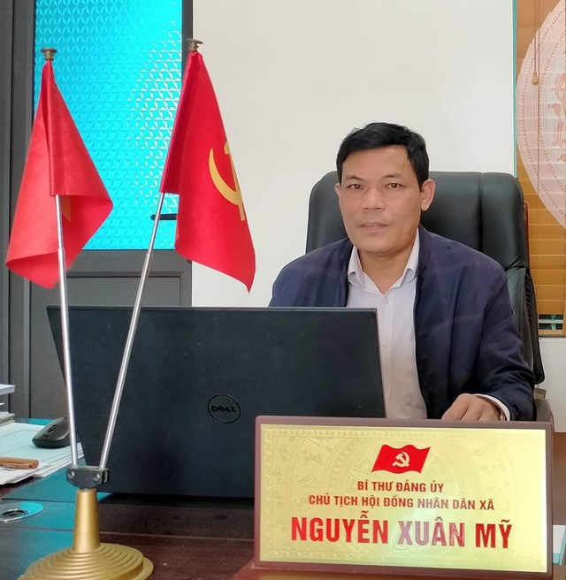 Ông Nguyễn Xuân Mỹ, Bí thư Đảng ủy, Chủ tịch HĐND xã Bảo Yên.
