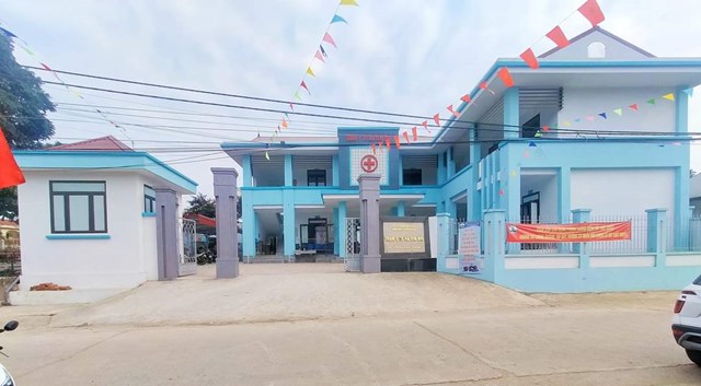 Trạm y tế xã Yên Bài mới xây dựng.