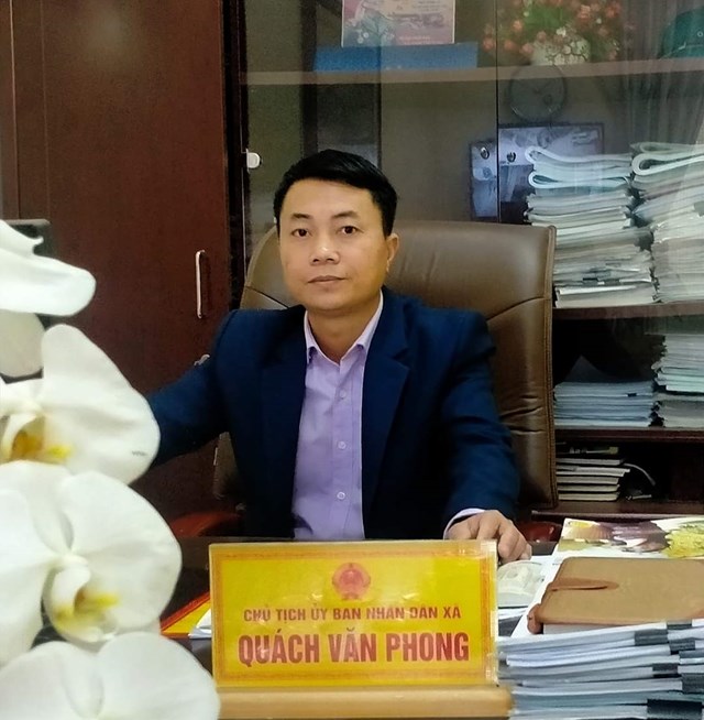 Ông Quách Văn Phong, Phó Bí thư Đảng ủy, Chủ tịch UBND xã Cam Thượng. 
