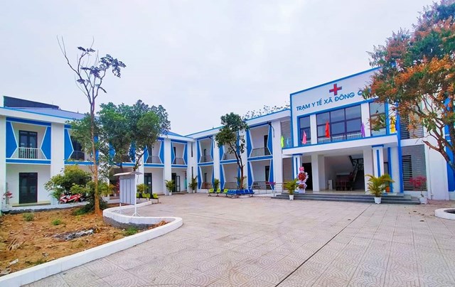 Trạm Y tế xã Đông Quang mới xây dựng. 