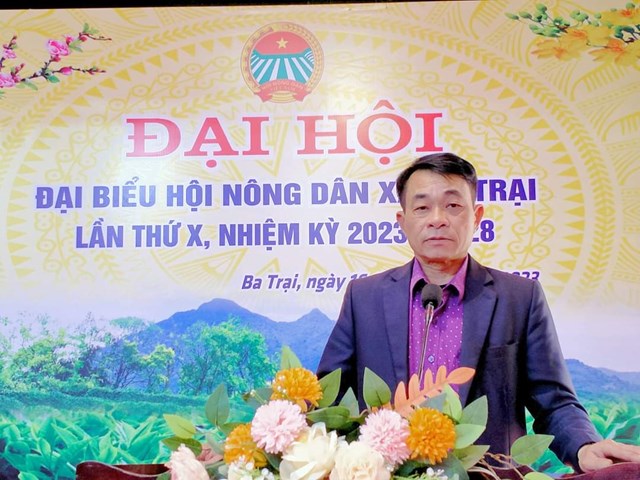 Ông Đinh Công Phu, Chủ tịch Hội Nông dân xã Ba Trại. 
