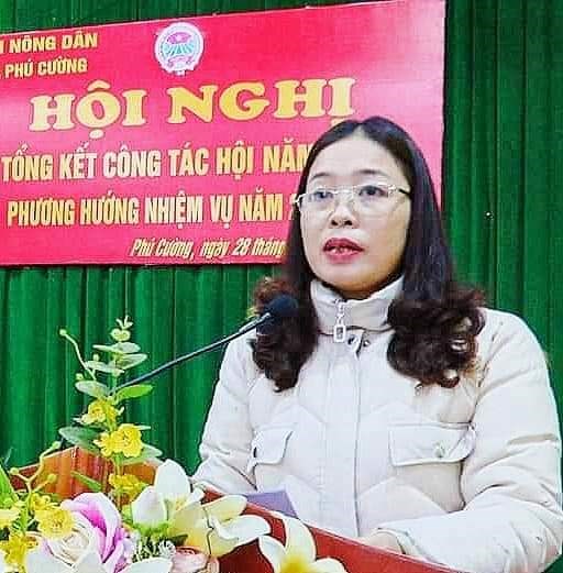 Bà Trương Thị Hồng Nhân, Chủ tịch Hội Nông dân xã Phú Cường.