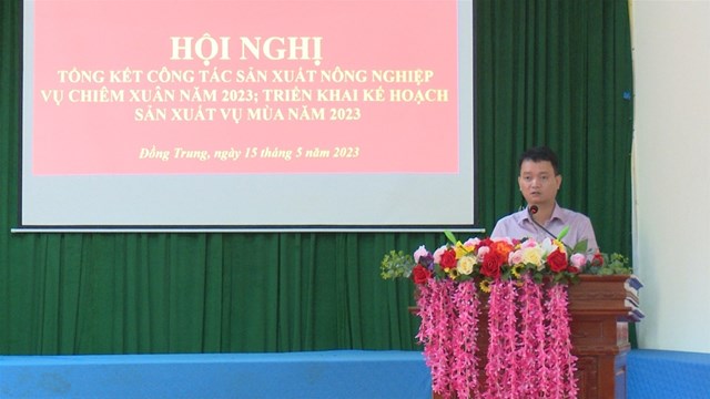 Đồng chí Nguyễn Minh Tân - UV BTV Huyện ủy, Phó Chủ tịch UBND huyện phát biểu chỉ đạo