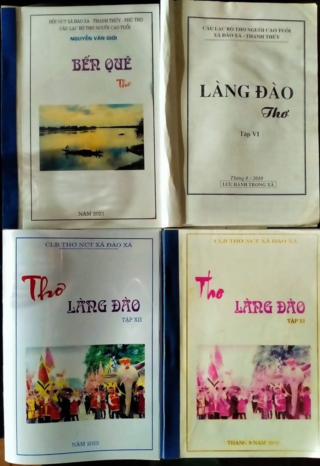 Một số tập thơ của CLB Thơ Người cao tuổi xã Đào Xá, Thanh Thủy, Phú Thọ.