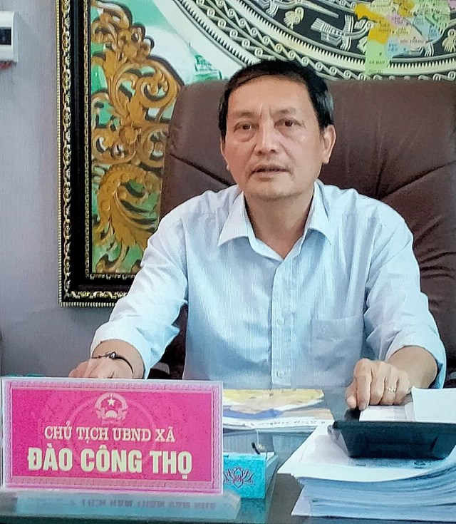 Ông Đào Công Thọ, Phó Bí thư Đảng ủy, Chủ tịch UBND xã Hoàng Xá.