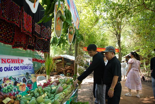 Du kh&aacute;ch tham gia xem trưng b&agrave;y c&aacute;c gian h&agrave;ng tại ng&agrave;y Hội.