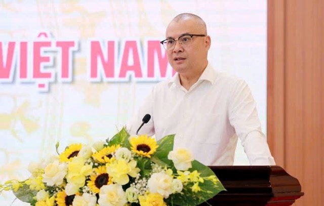 Đồng ch&iacute; Phạm Đại Dương - B&iacute; thư Tỉnh ủy Ph&uacute; Thọ ph&aacute;t biểu.