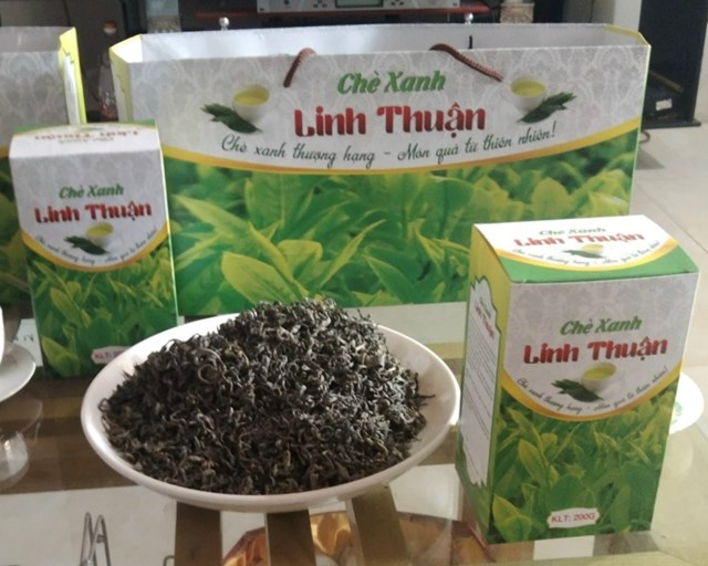 Sản phẩm ch&egrave; Linh Thuận của C&ocirc;ng ty TNHH Linh Thuận, x&atilde; Đại Lịch huyện Văn Chấn.