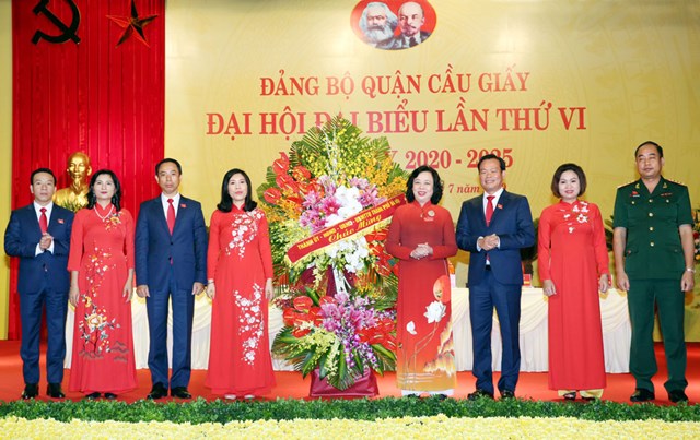 Đại hội đại biểu lần thứ VI Đảng bộ quận Cầu Giấy, thành phố Hà Nội nhiệm kỳ 2020 - 2025.