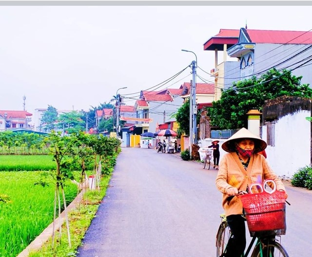 Cảnh làng quê Nông thôn mới nâng cao xã Sơn Đà.