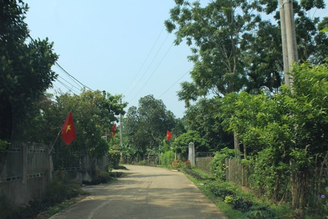 Ba Trại đầu tư hệ thống đường giao thông cho các làng nghề trồng và chế biến chè búp khô, trong đó tập trung vào thôn 3 và thôn 4 (làng Đô Trám) để phát triển làng nghề gắn với du lịch. Ảnh: Phi Long.