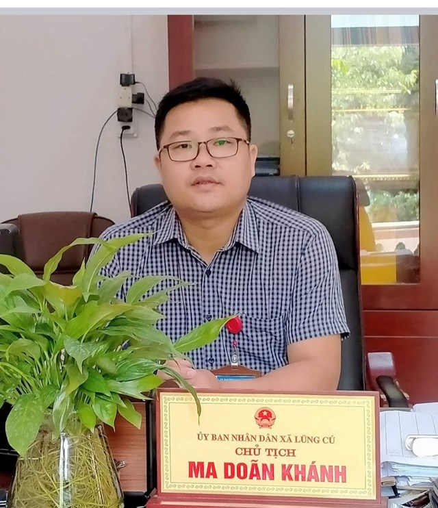 Ông Ma Doãn Khánh, Phó Bí thư Đảng ủy, Chủ tịch UBND xã Lũng Cú.