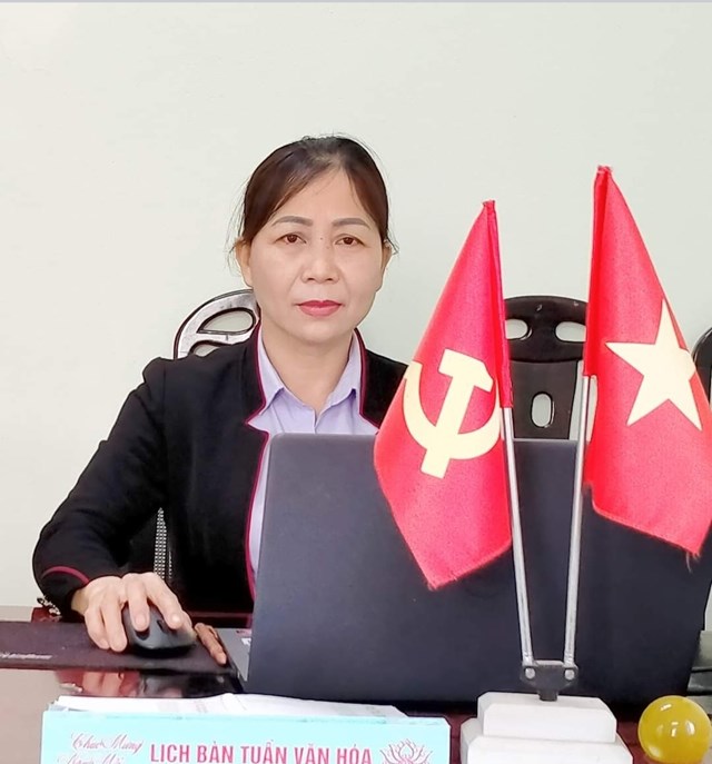 Bà Nguyễn Thị Thanh Tùng, ĐUV, Chủ tịch Công đoàn cơ sở xã Bảo Yên.