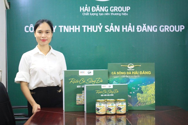 B&agrave; Dung &ndash; đại diện C&ocirc;ng ty TNHH Thủy hải sản Hải Đăng chia sẻ với Ph&oacute;ng vi&ecirc;n.