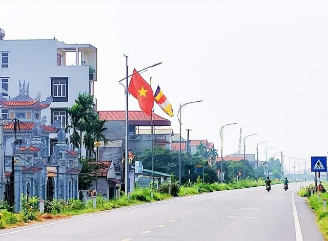 Khu dân cư NTM “Sáng, xanh, sạch, đẹp, an toàn” tại xã Hồng Hà, huyện Đan Phượng, Hà Nội.