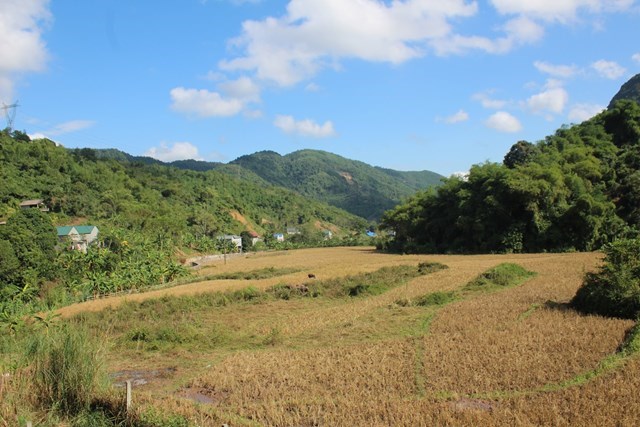 Bản Mường Giang Mỗ (nay là xóm Mỗ) - chốn bình yên. Ảnh: Phi Long.