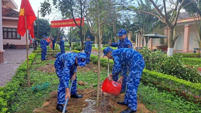 Từ năm 2021 đến hết năm 2023, Hải đội 102 đ&atilde; tổ chức trồng được hơn 5.000 c&acirc;y xanh.