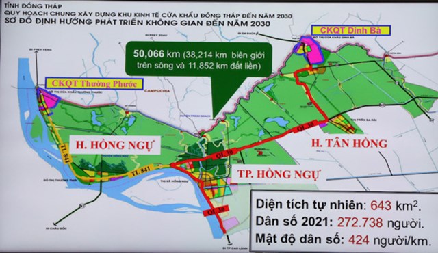 Quy hoạch chung x&acirc;y dựng KKTCK tỉnh Đồng Th&aacute;p đến năm 2030. (Ảnh: dangcongsan.org)