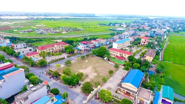 Khung cảnh khu vực trung t&acirc;m h&agrave;nh ch&iacute;nh của x&atilde; Nghĩa Minh, huyện Nghĩa Hưng, Nam Định.